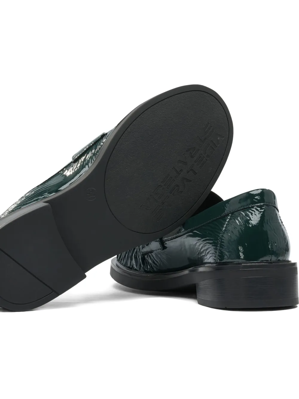 Кожаные лоферы strategia shoes, зеленый — фото 4