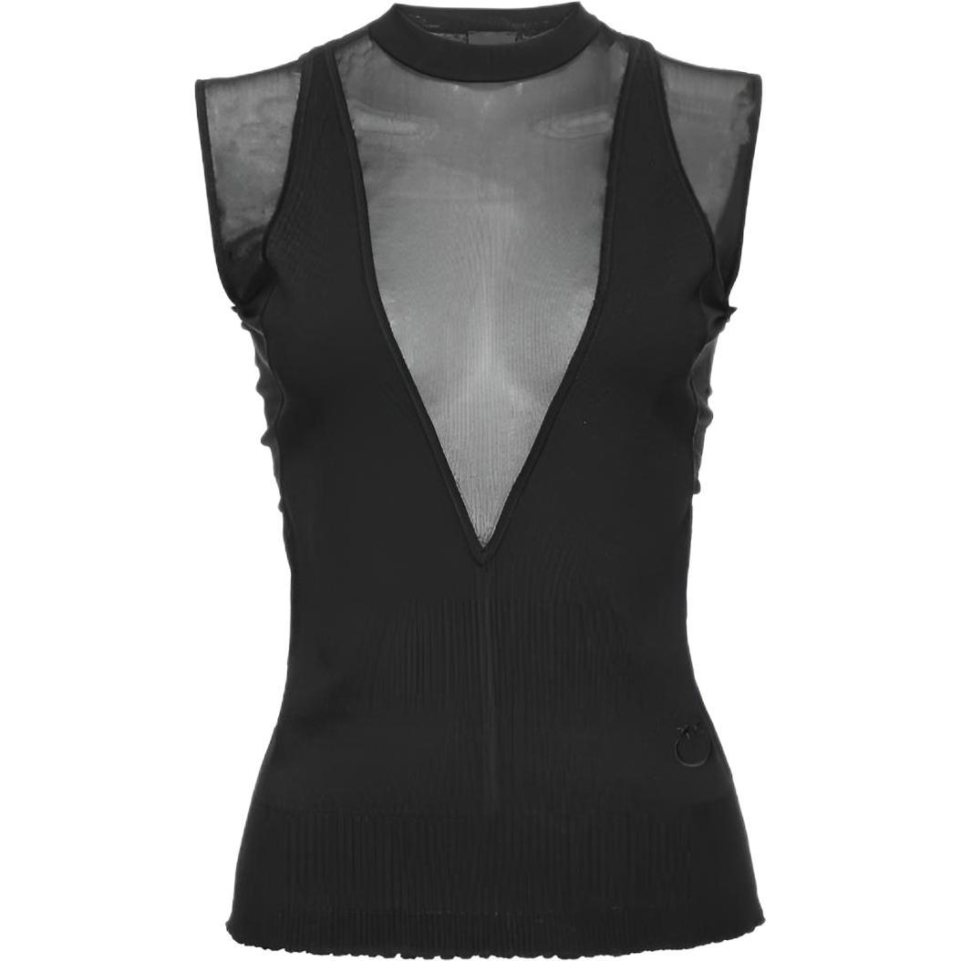 

Футболка с высоким воротником PINKO, черная