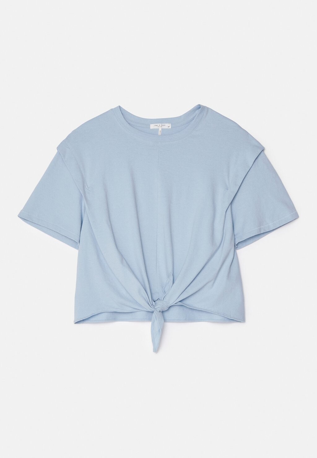 

Футболка базовая Mica Tie Tee rag & bone, светло-голубая