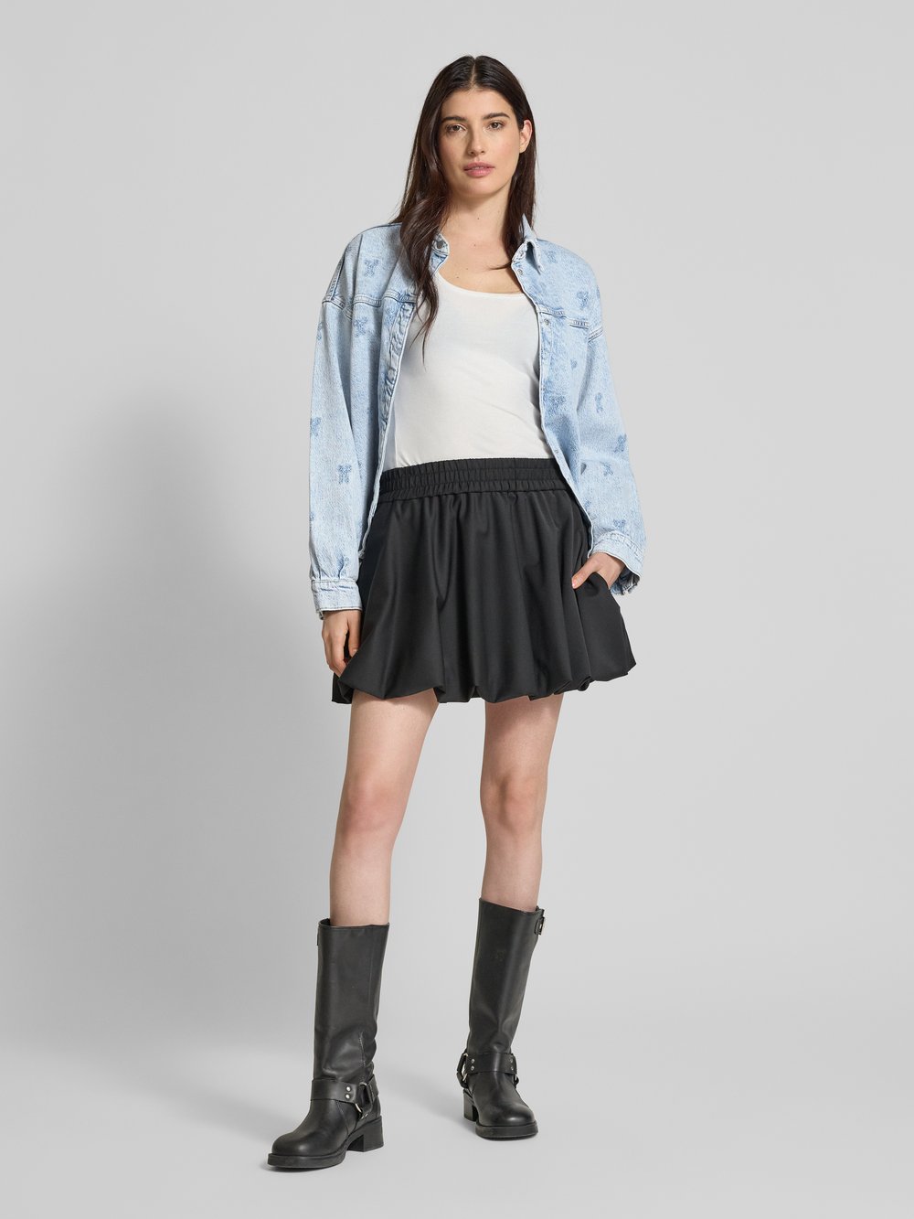 

Джинсовая блузка свободного кроя с узорчатой ​​строчкой, модель «HAYDEN» Vero Moda
