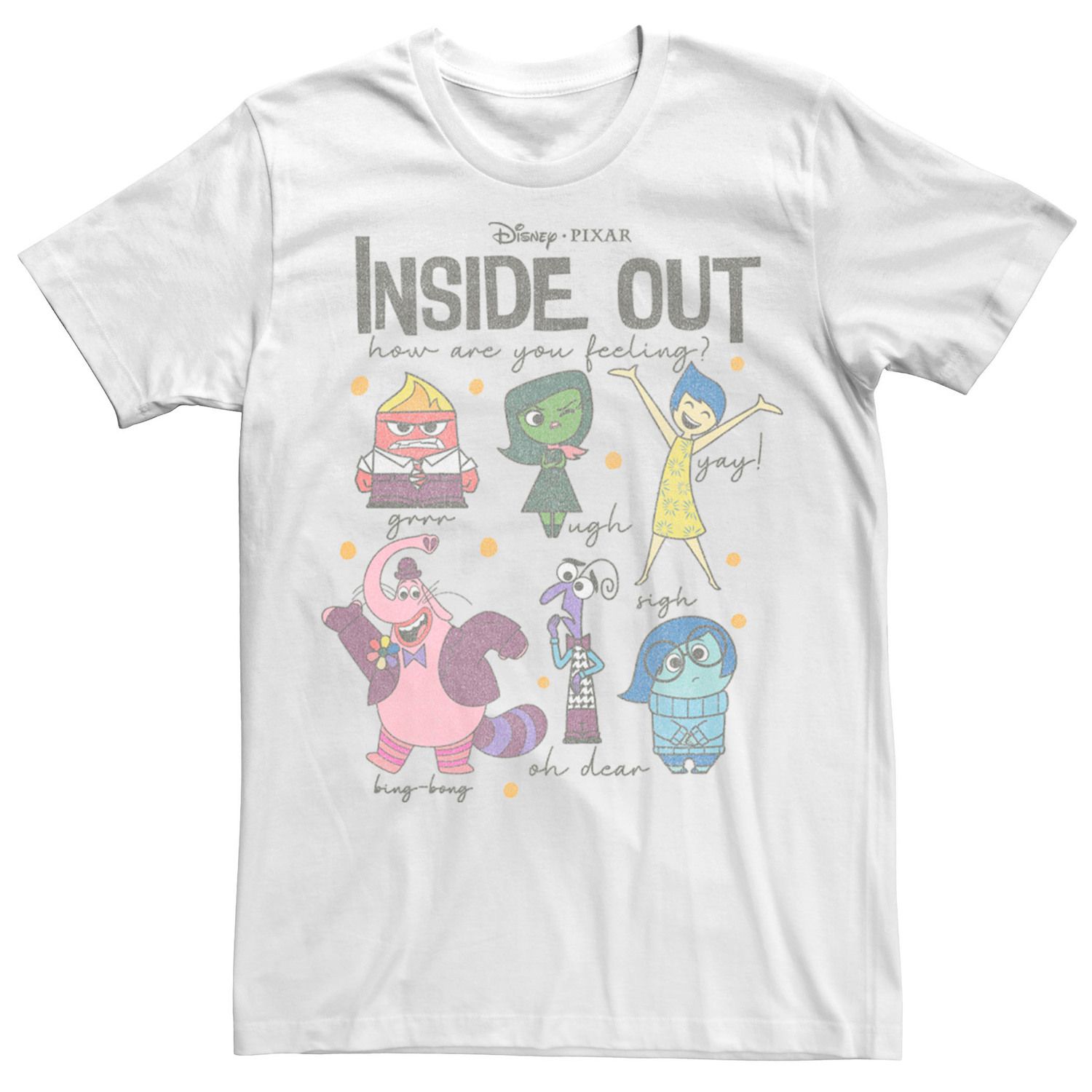 

Мужская футболка с короткими рукавами Disney/Pixar Inside Out How Are You Feeling Group Photo Disney / Pixar, белый