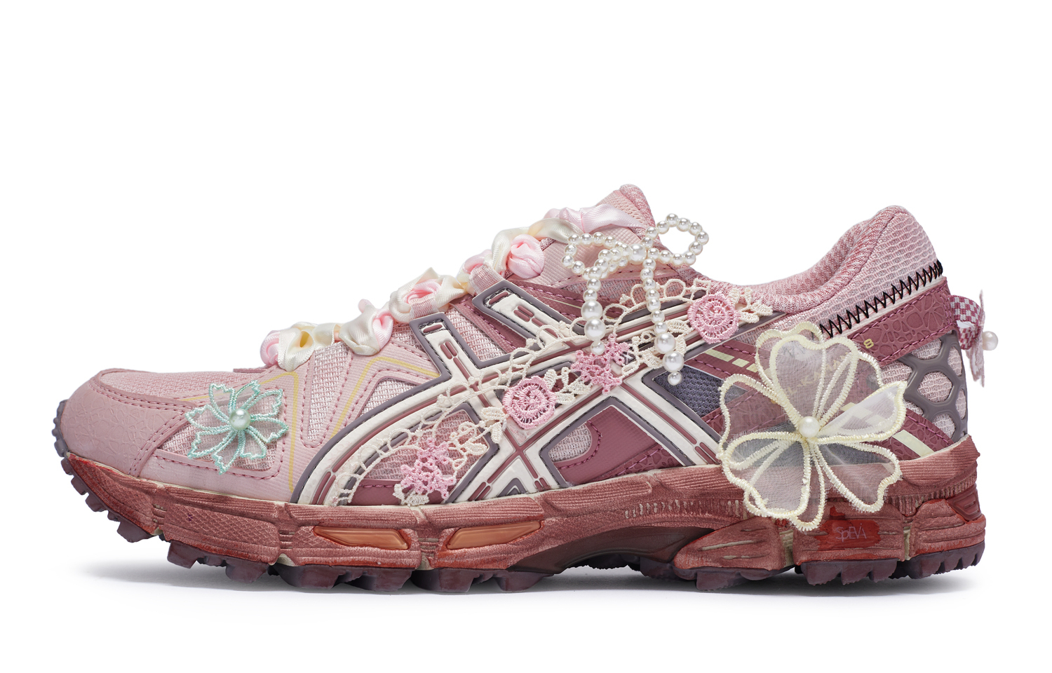 ASICS Женские кроссовки Gel Kahana 8 Low Top розово-белые, цвет Pink White — фото 3