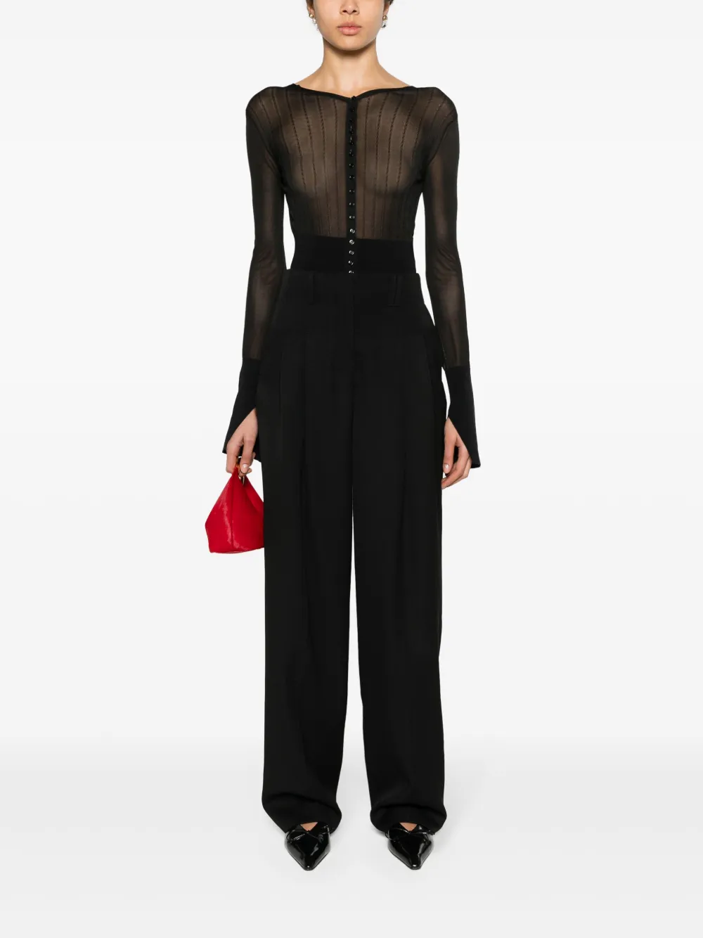 Брюки Le Pantalon Titolo из шерсти JACQUEMUS, черный — фото 2