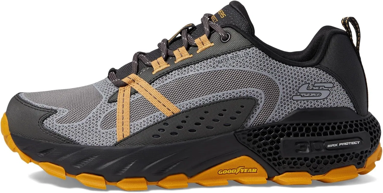 Мужские кроссовки Skechers 3D Max Protect Oxford, Grey / Yellow — фото 4