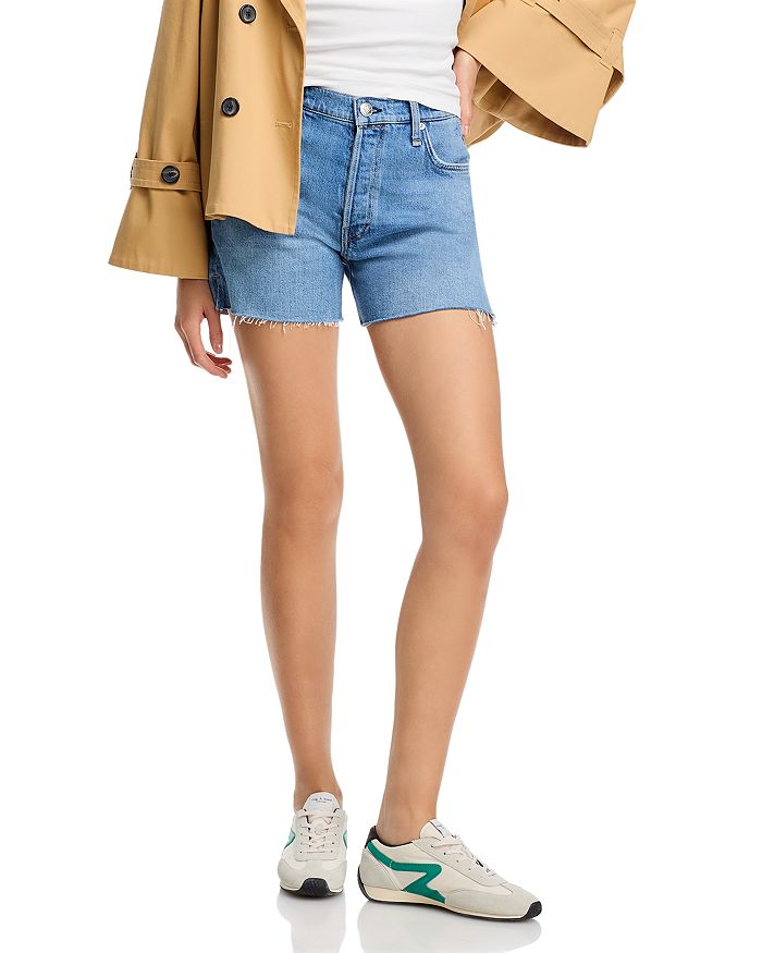 

Винтажные шорты с рваным краем rag & bone, синий