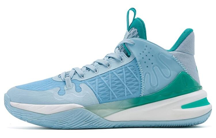 

Баскетбольные кроссовки Wind Blade 2TEAM Basketball Shoes Men Mid-Top Blue/Green Qiaodan