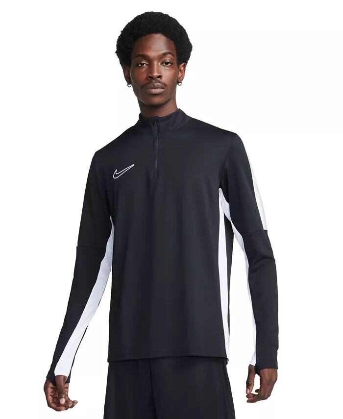 

Мужская футбольная футболка Dri-FIT с молнией 1/2 Nike, черный
