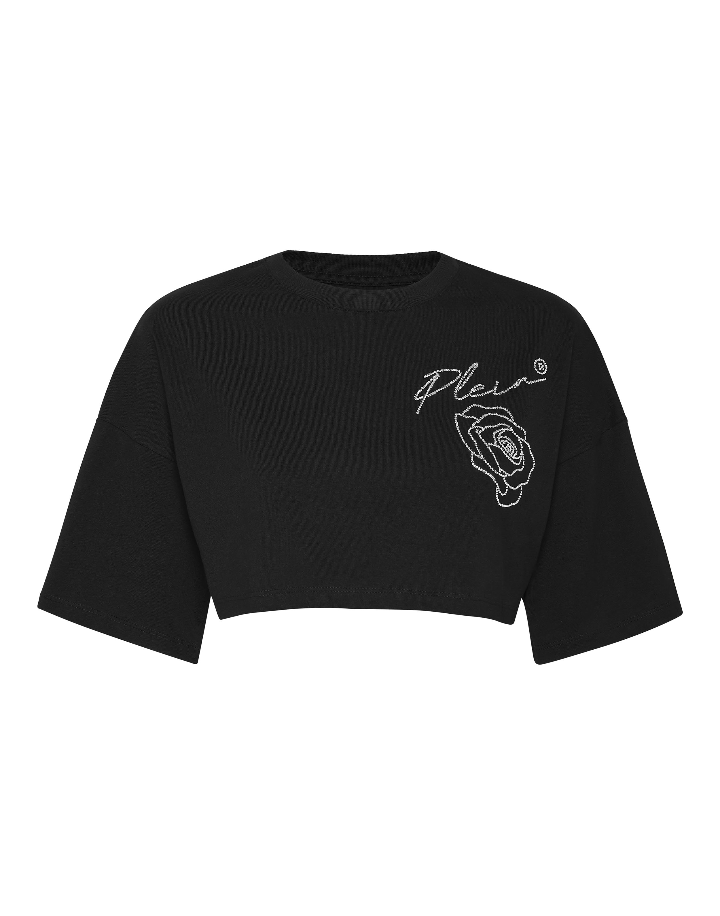 

Укороченный топ «Розы» PHILIPP PLEIN, черный