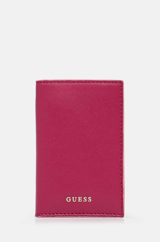 

Кожаный футляр для карт Guess, розовый