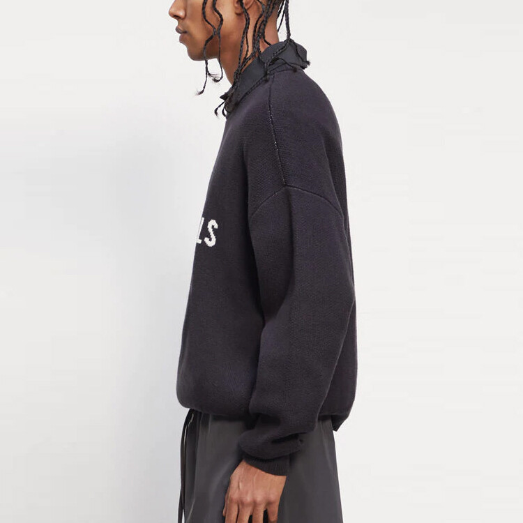 Осень-Зима 20 Трикотаж Унисекс Черный Fear Of God Essentials, черный — фото 4