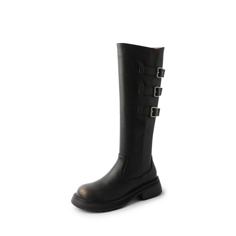 Yeezyy Reezy Женские черные полусапожки на каблуке 4,5 см, цвет Black