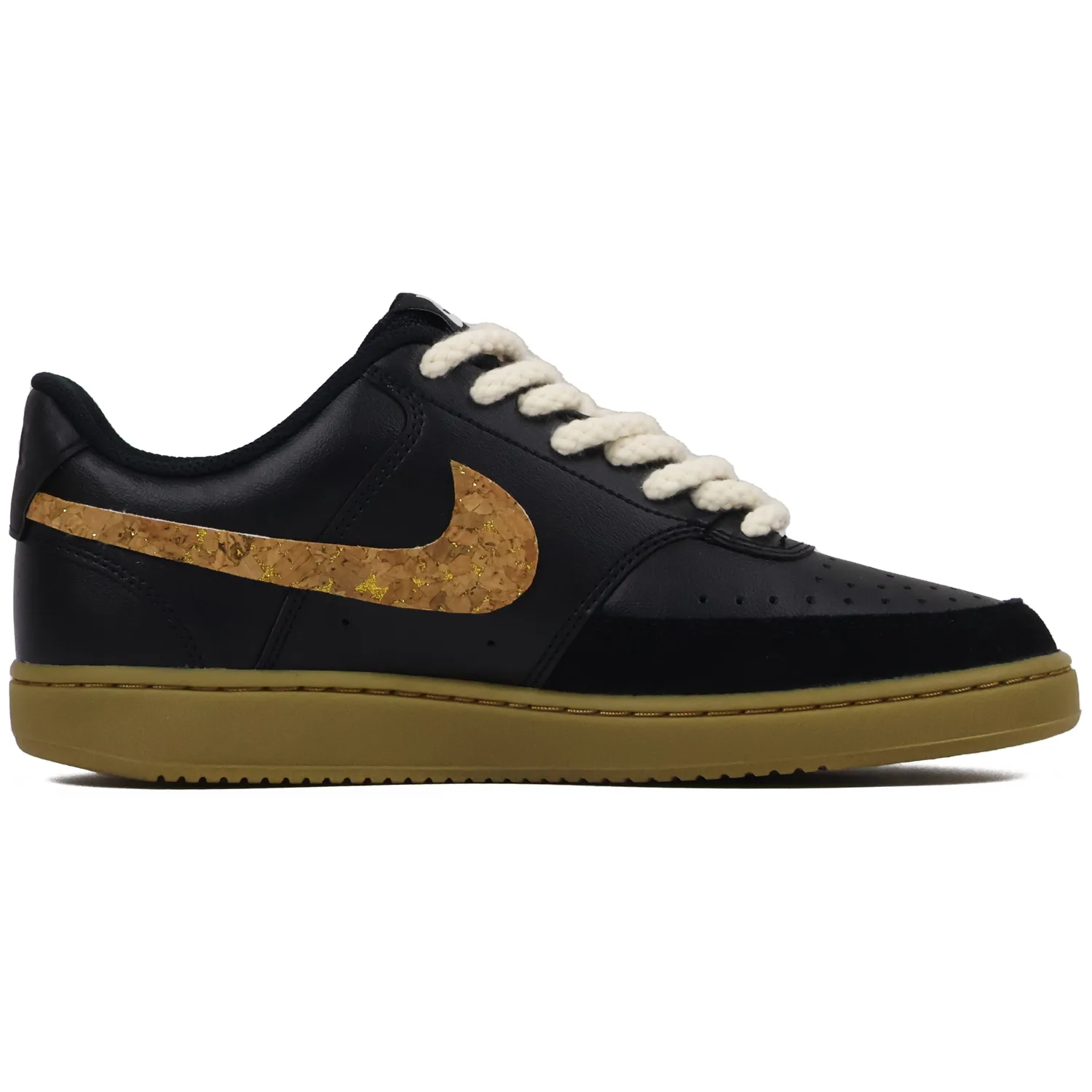 Кроссовки для скейтбординга мужские Court Vision Slip Resistant Abrasion Resistant Low top Nike, черный коричневый — фото 4