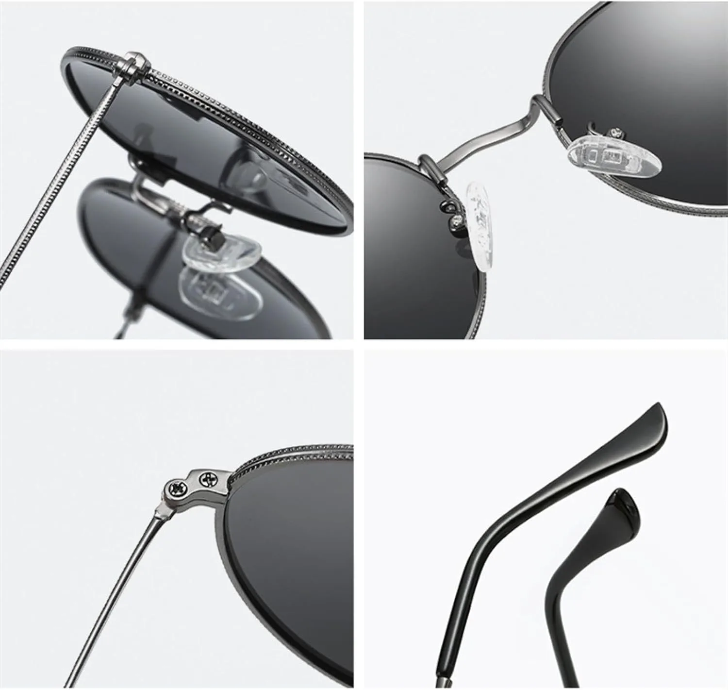 

Классические женские круглые солнцезащитные очки в стиле ретро для мужчин, очки с пленочным покрытием Ocean Film, защита от УФ-излучения UV400 TVTBBVV, Purple Mirror