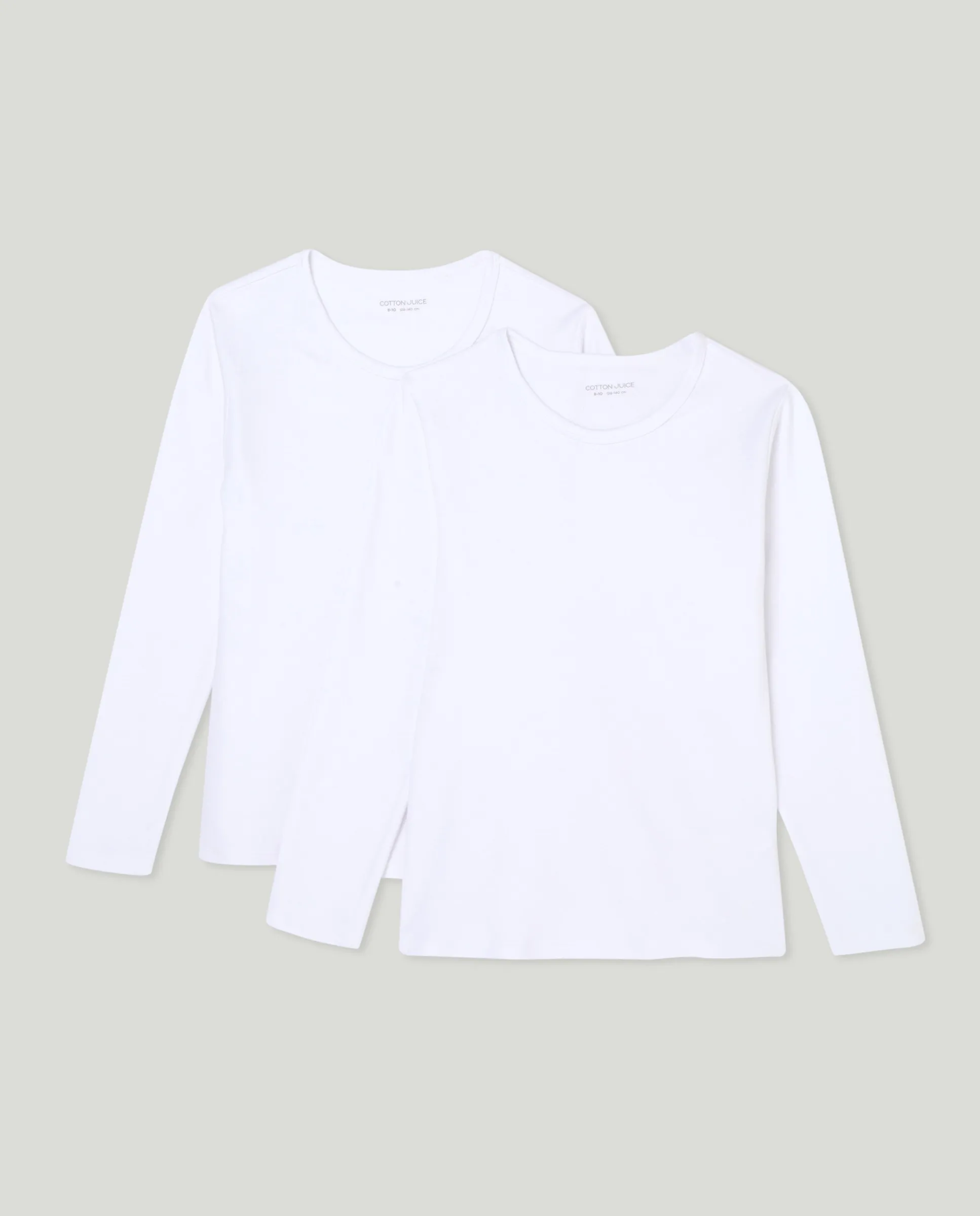

Комплект из двух флисовых термокофт с длинным рукавом для мальчика Cotton Juice, белый