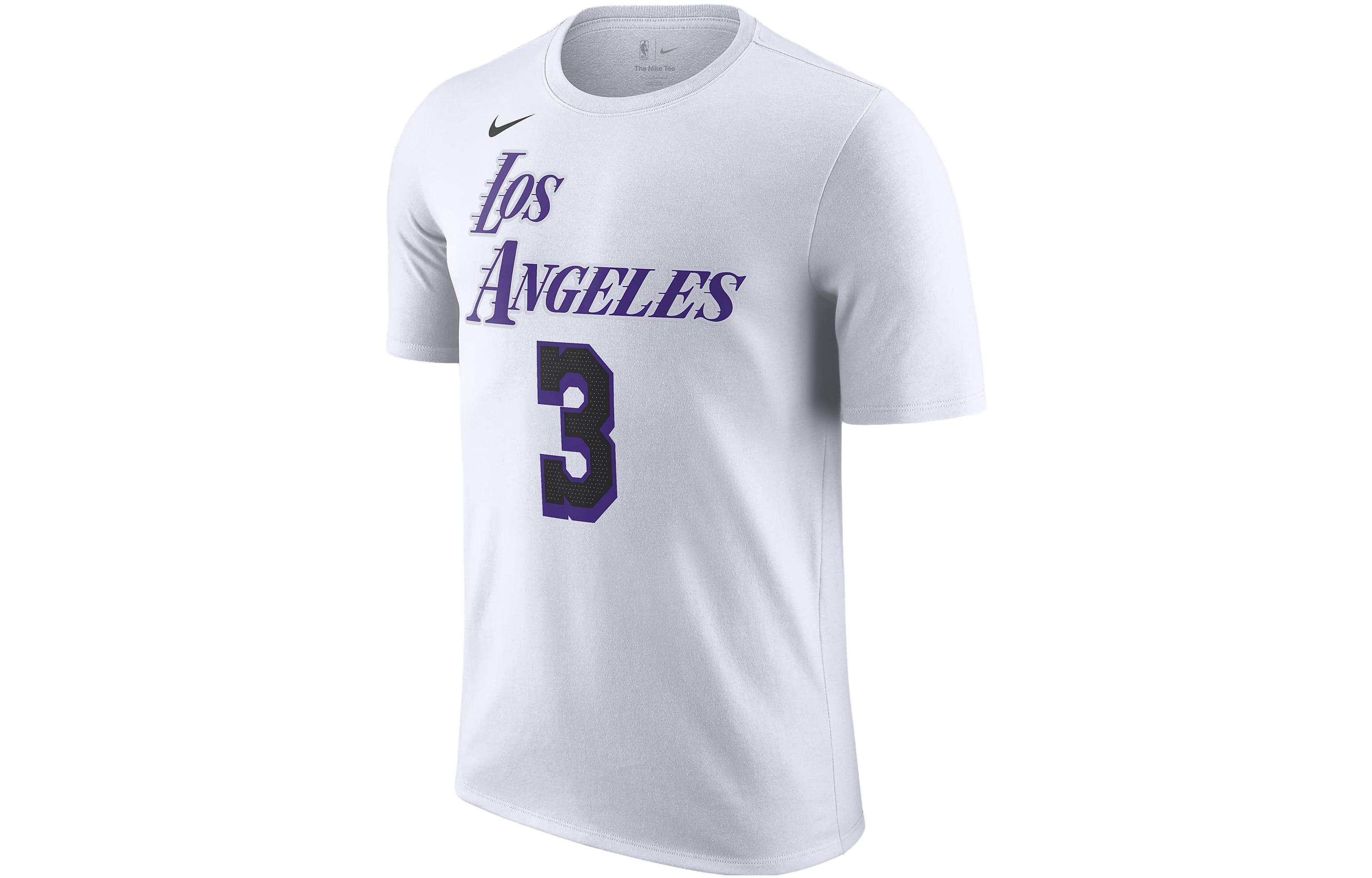 Футболка Nike NBA Los Angeles Lakers LeBron James City Edition, белая — фото 2