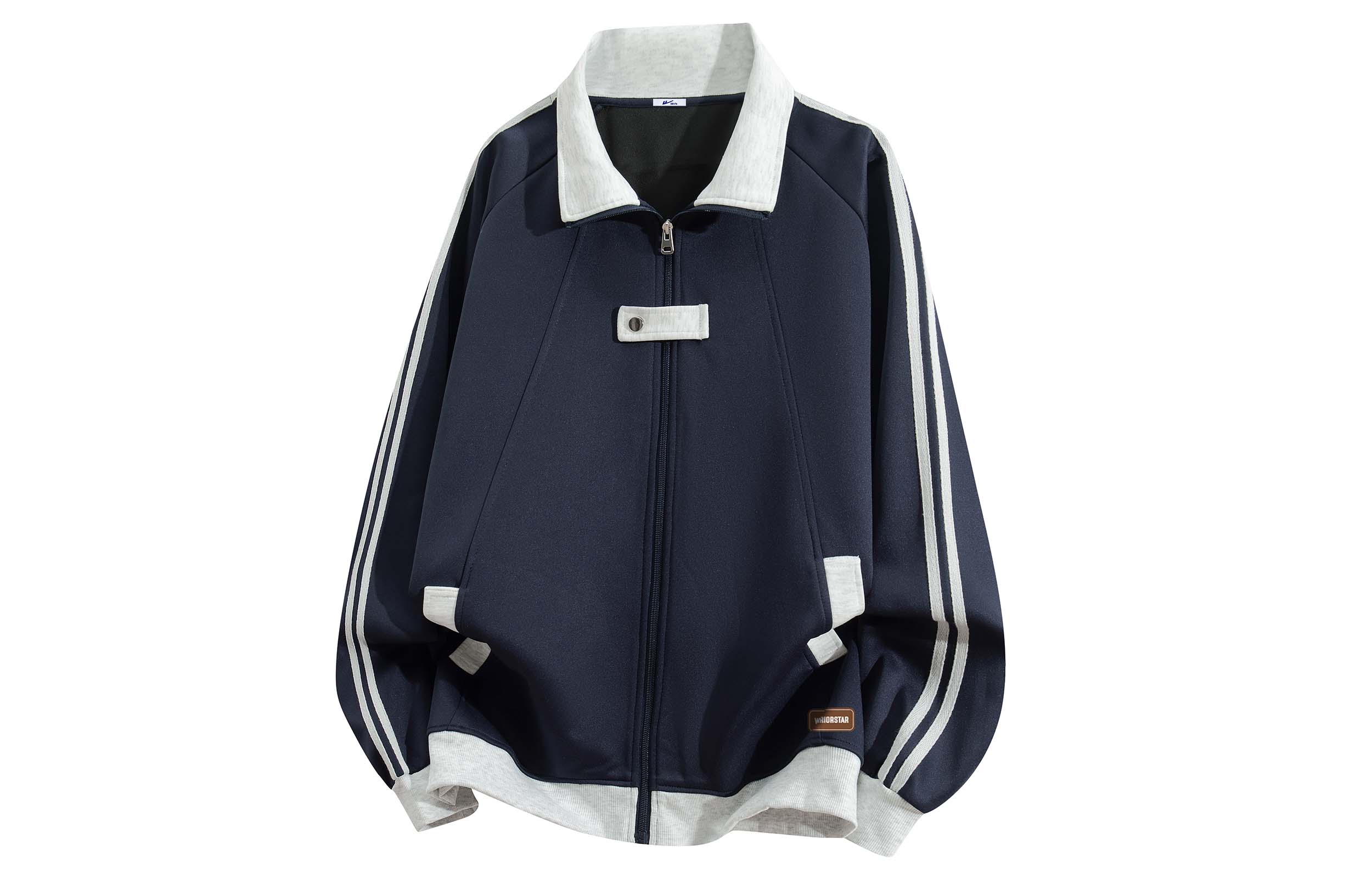 

Свитшот Unisex Stand Collar Moderate Cardigan WARRIOR, темно-синий[free diy badge]