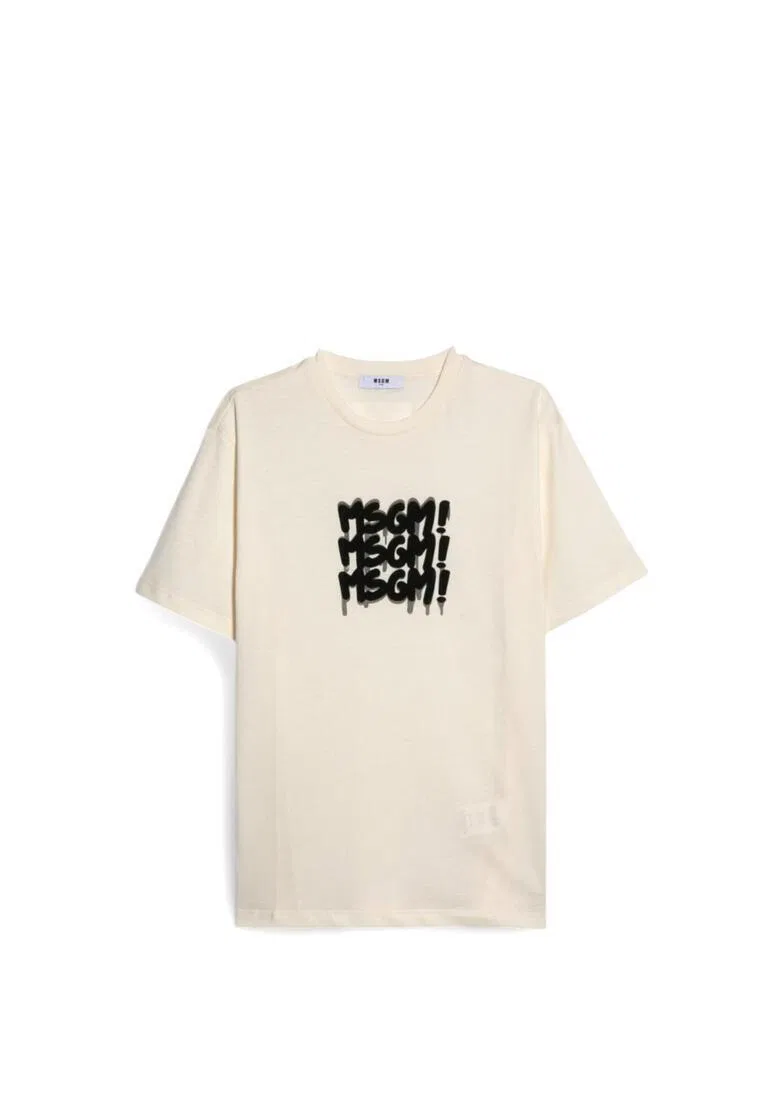 Футболка, хлопок, для детей Msgm, бежевый