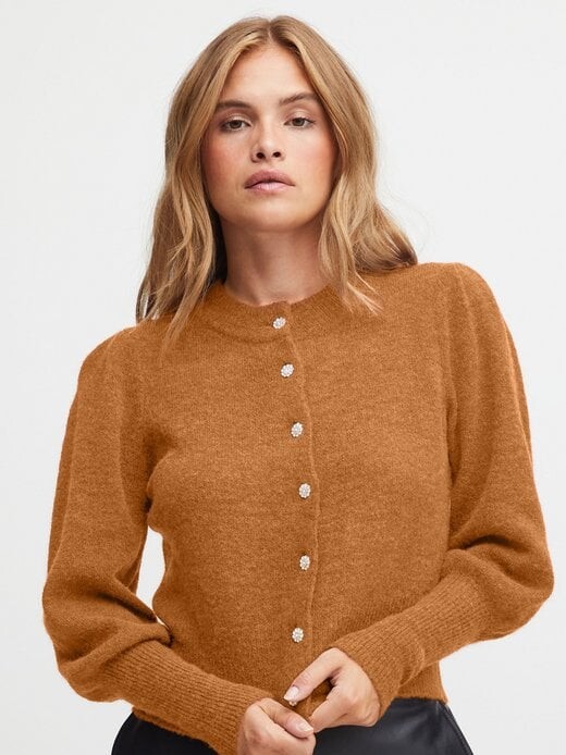 

Кардиган пзастрид Pulz Jeans, коричневый