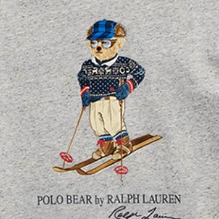 Лонгслив Polo Ralph Lauren Ski Bear, серый — фото 4