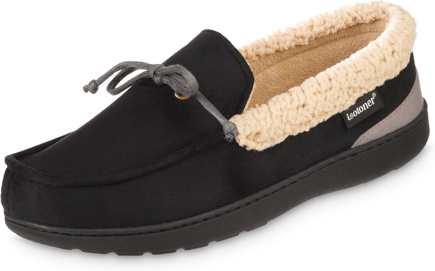 

Мужские тапочки Isotoner Indoor/Outdoor Slip-on Vincent из микрофибры с эффектом памяти, черный