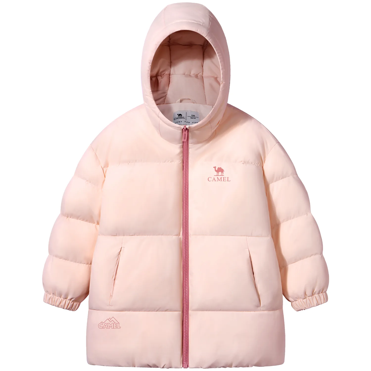 Детская пуховая куртка с капюшоном утепленная CAMEL, Firework Pink