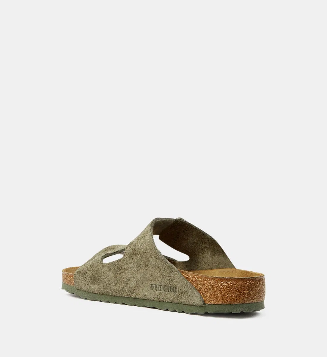 Сандалии Arizona 2 замша BIRKENSTOCK, хаки — фото 3