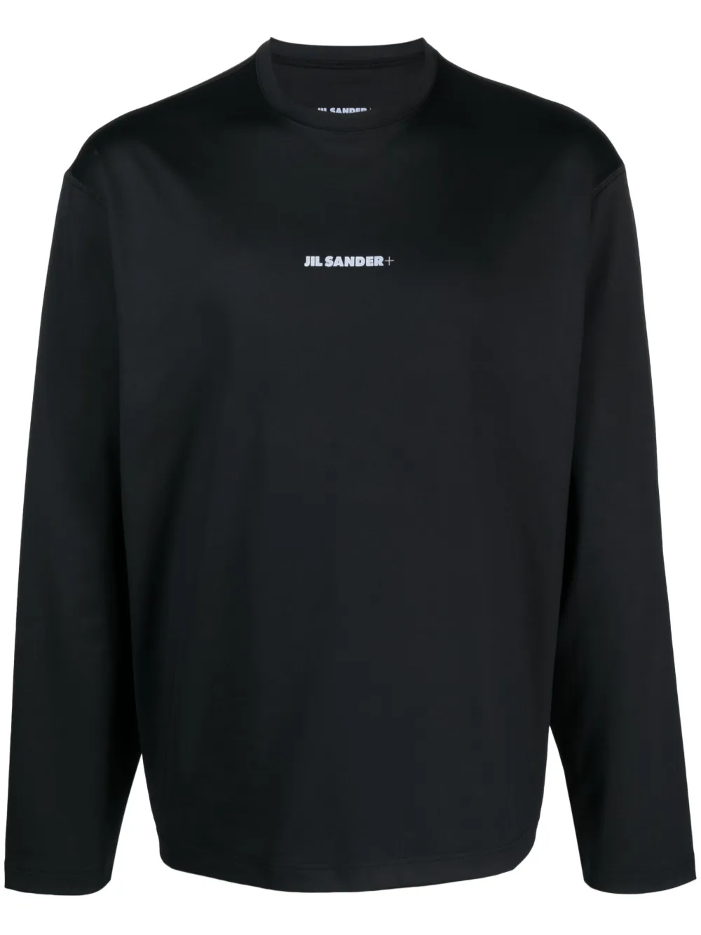 

Футболка с длинными рукавами и логотипом JIL SANDER, черный