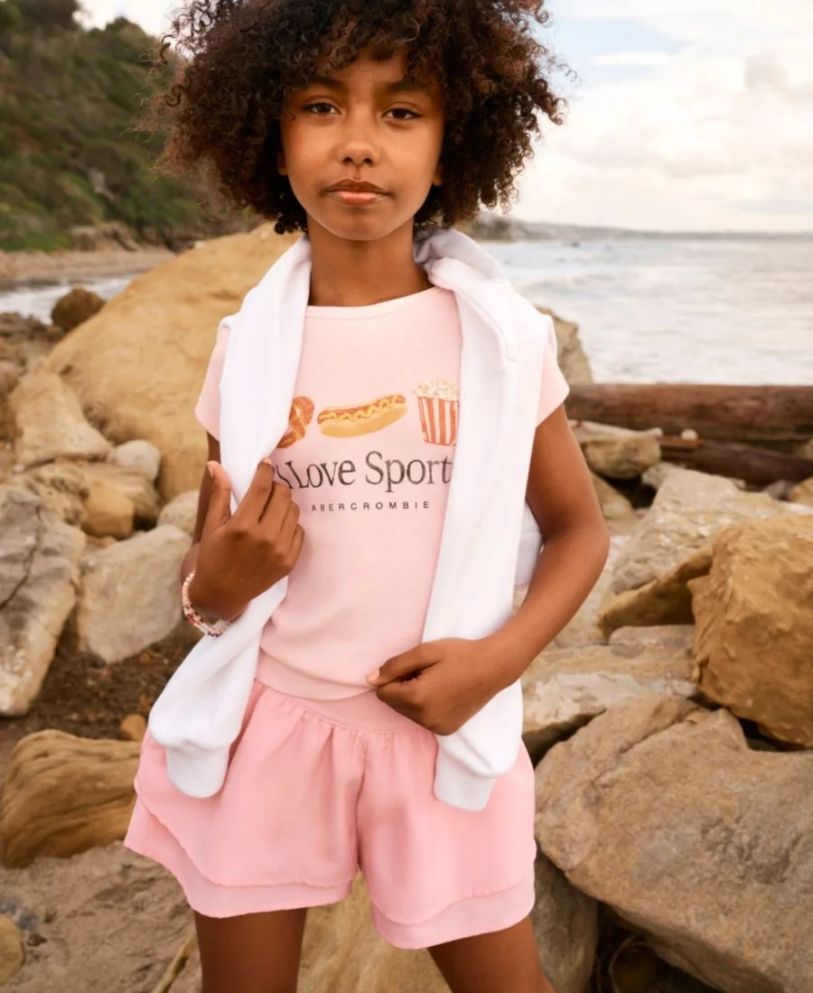 Детская толстовка с капюшоном «Клубника» Abercrombie kids, bright белый — фото 4