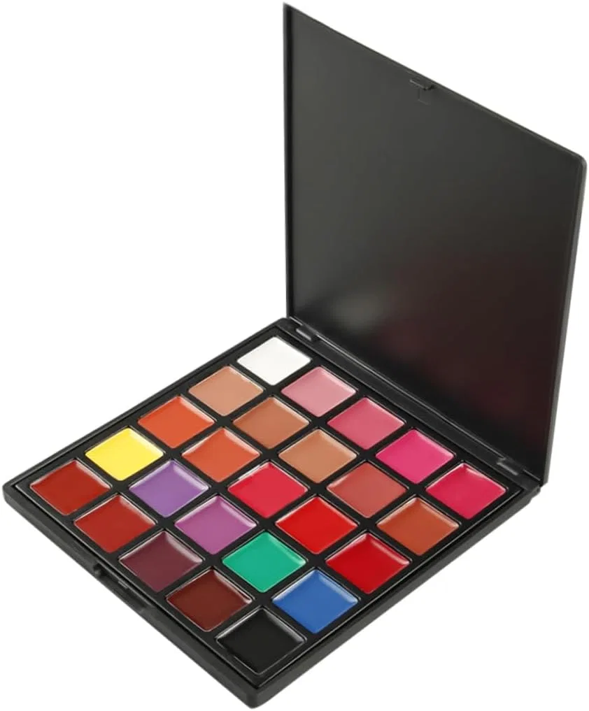 Палетка для губ и макияжа 25 цветов, 16x15.3x1.5 см, ассорти