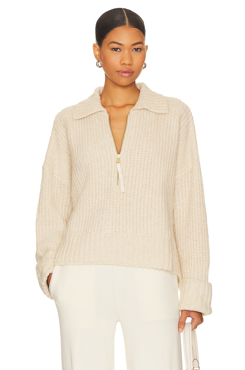 

Пуловер Varley Elia Half Zip Knit, цвет Birch