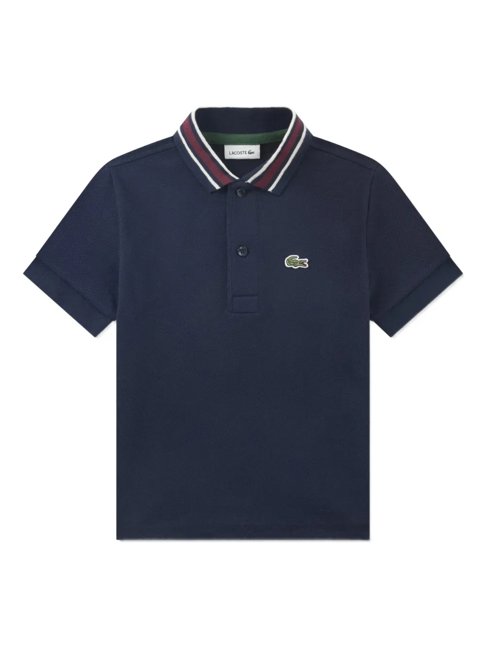

Поло с полосатым воротником Lacoste Kids, синий
