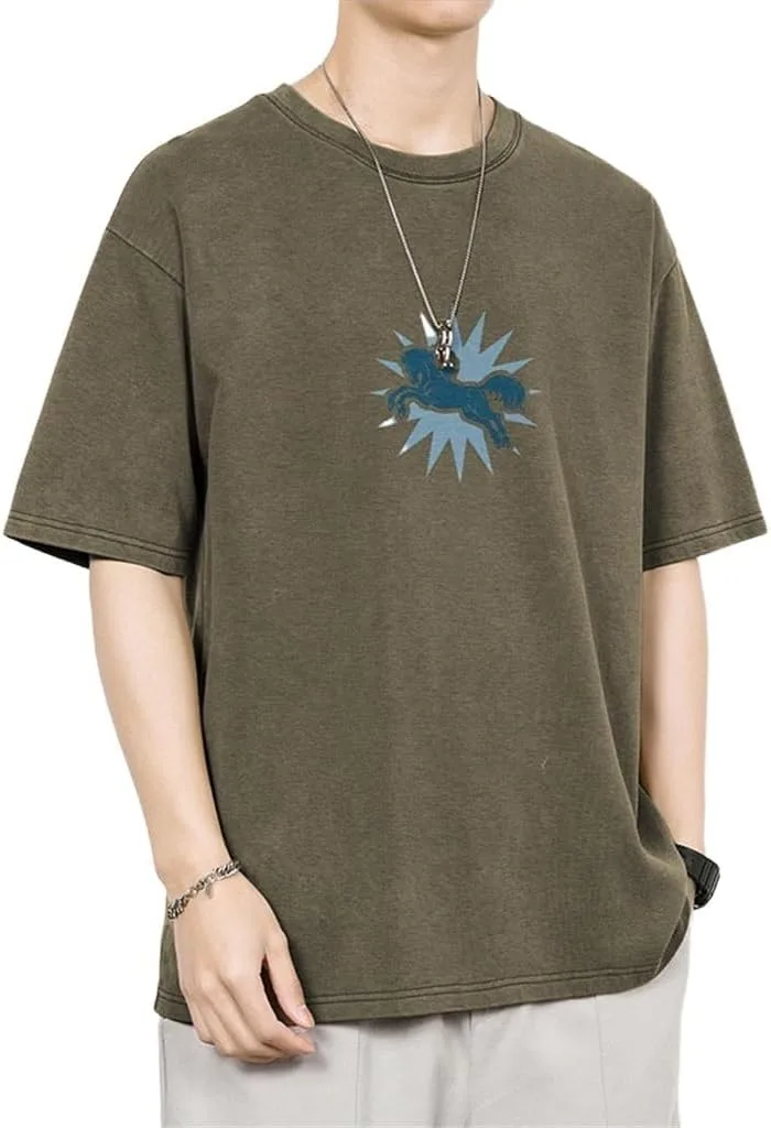 

Винтажная футболка с вышивкой и стальной печатью GFHSKRPL