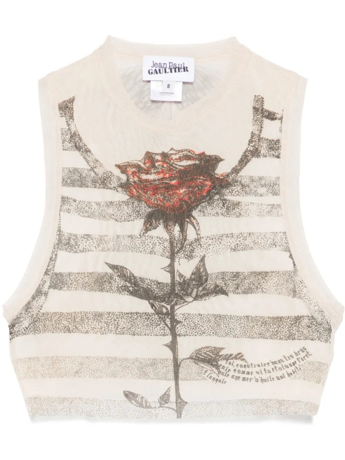

Jean Paul Gaultier топ Tattoo Marinière, нейтральный