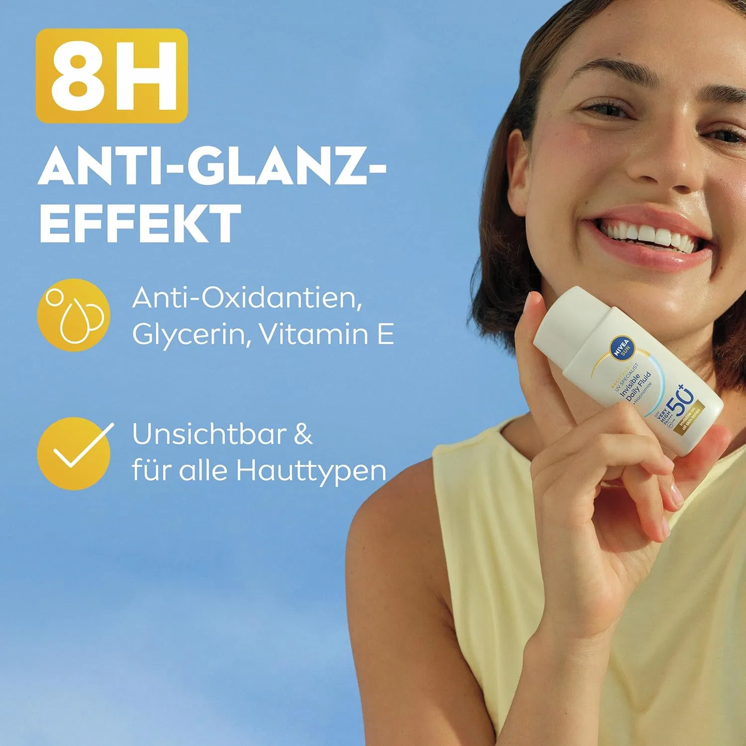 Солнцезащитный флюид для лица Nivea Sun UV Face Expert Invisible Daily SPF 50+ Beiersdorf — фото 4