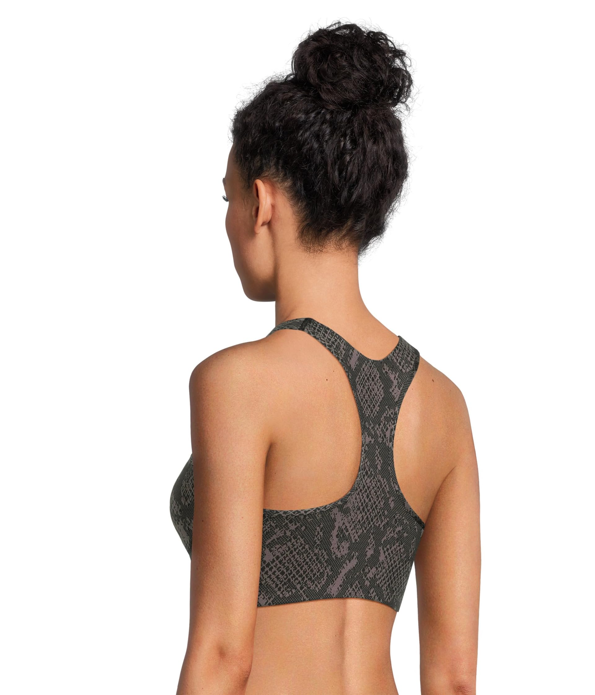 Бюстгальтер adidas by Stella McCartney Power Impact Training Bra Medium Support Printed JW4542, цвет Charcoal Black — фото 3