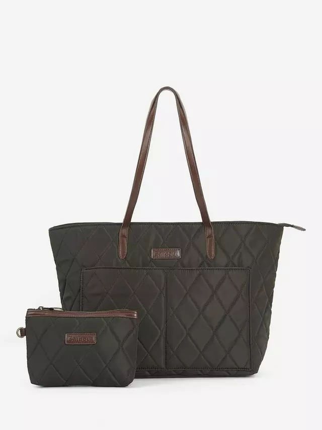 

Сумка тоут Barbour Quilted, оливковый