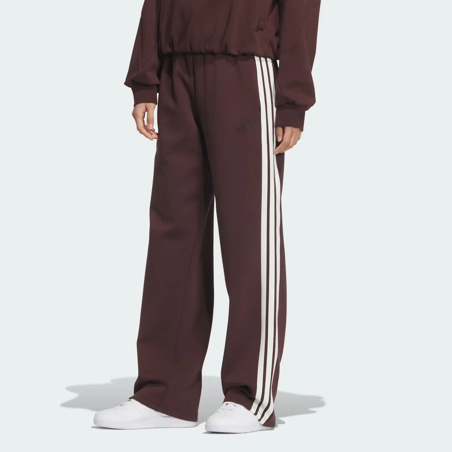 Adidas Мягкие брюки двойной вязки повседневные женские dark brown — фото 3