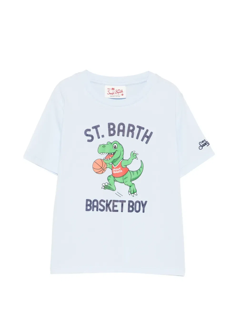 Футболка с изображением динозавра из Денвера Mc2 Saint Barth Kids, синий