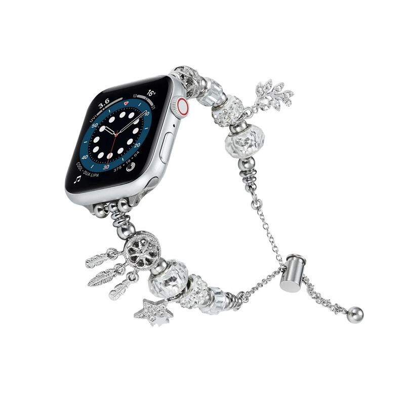 

Ремешок для часов Apple, совместимый с металлом Wepro, Pink Love Tree