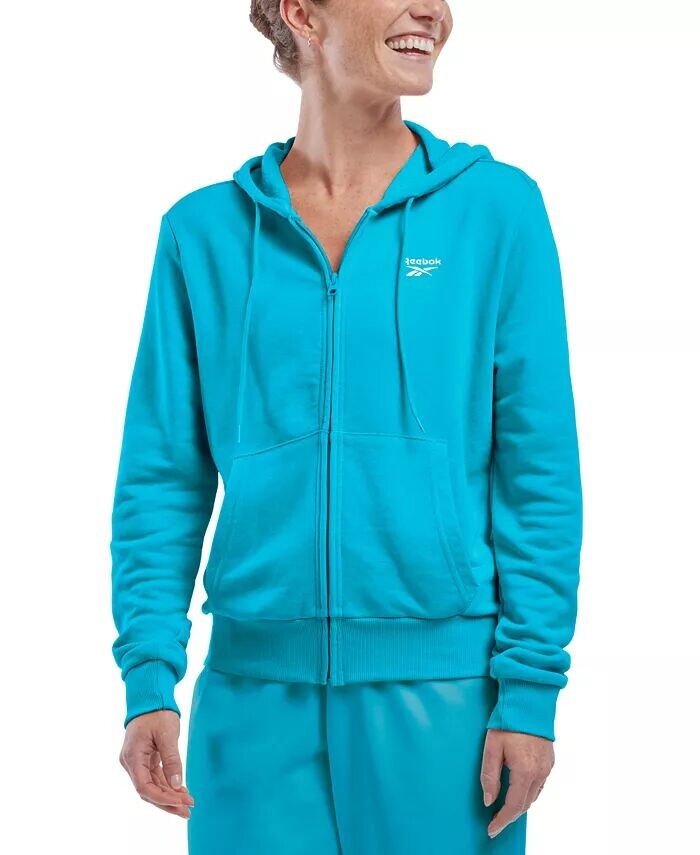 

Женская толстовка из френч терри на молнии спереди Reebok, синий