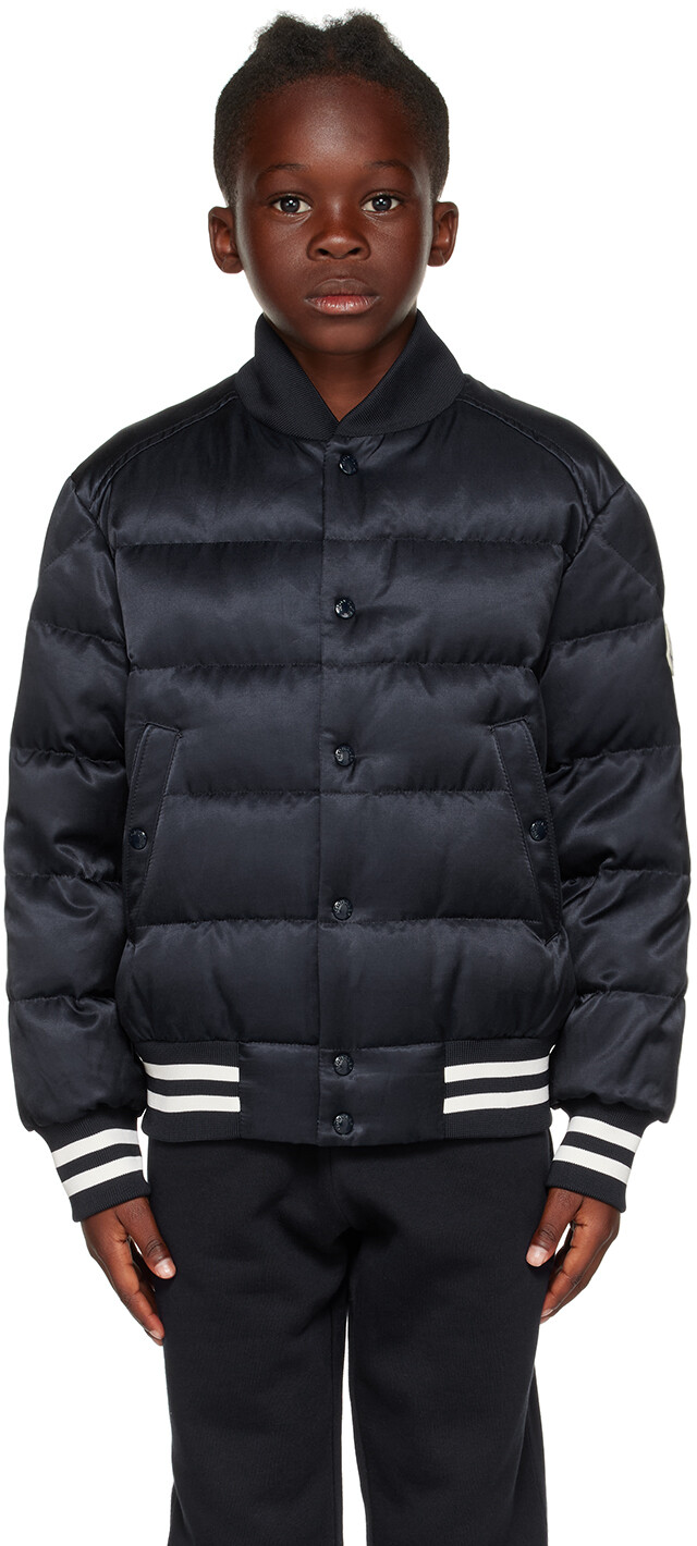 

Темно-синяя куртка-бомбер Moncler Enfant Kids с дайверским пухом, Синий, Темно-синяя куртка-бомбер Moncler Enfant Kids с дайверским пухом