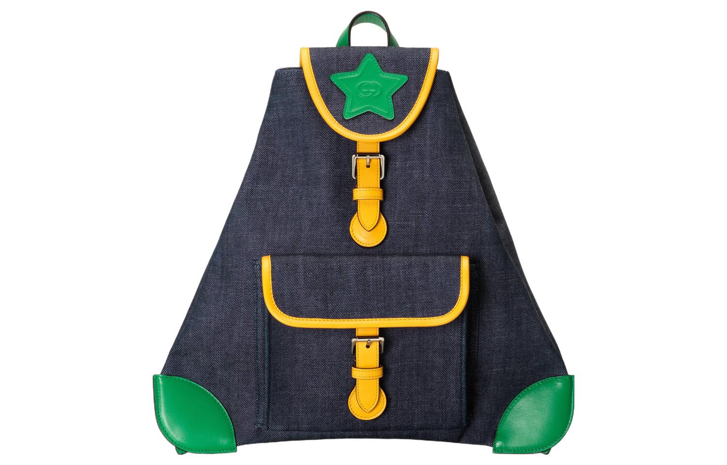 

GUCCI Джинсовый рюкзак Regular Kids' Dark Blue \ Yellow \ Green