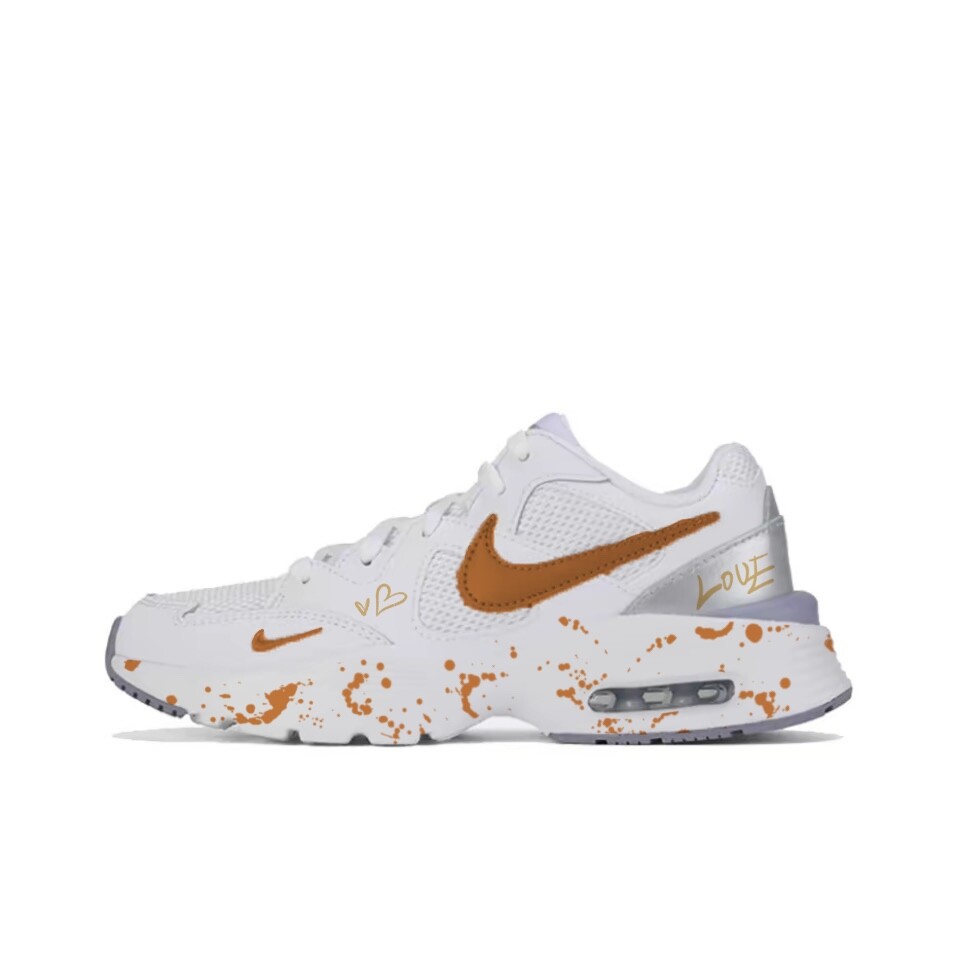 

Кроссовки Air Max Fusion женские с низким верхом, белый/оранжевый Nike
