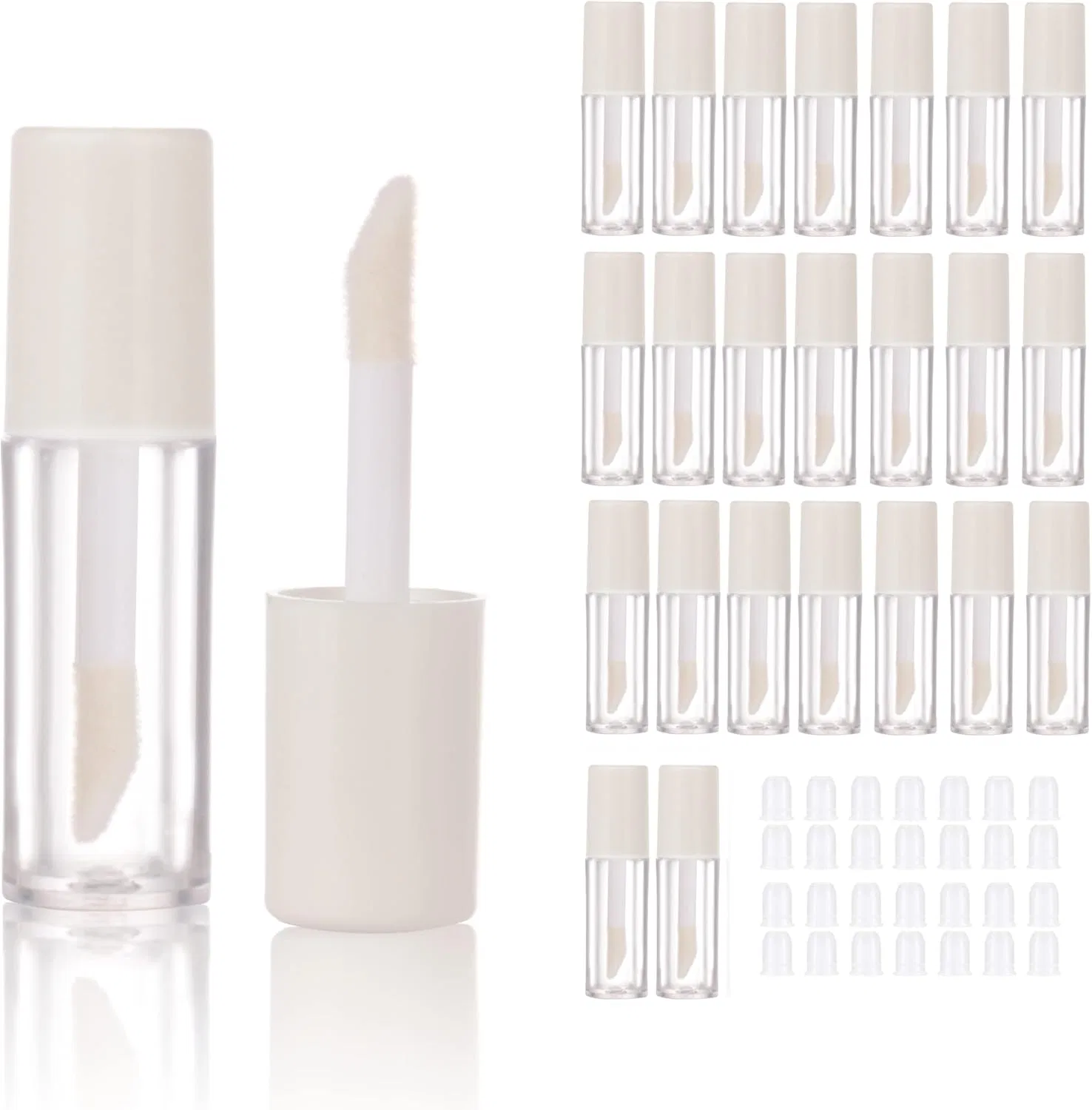 Пустые тюбики для блеска для губ COSIDEA 0.8 мл, 26 шт. Cosidea, White/Opulent Garden