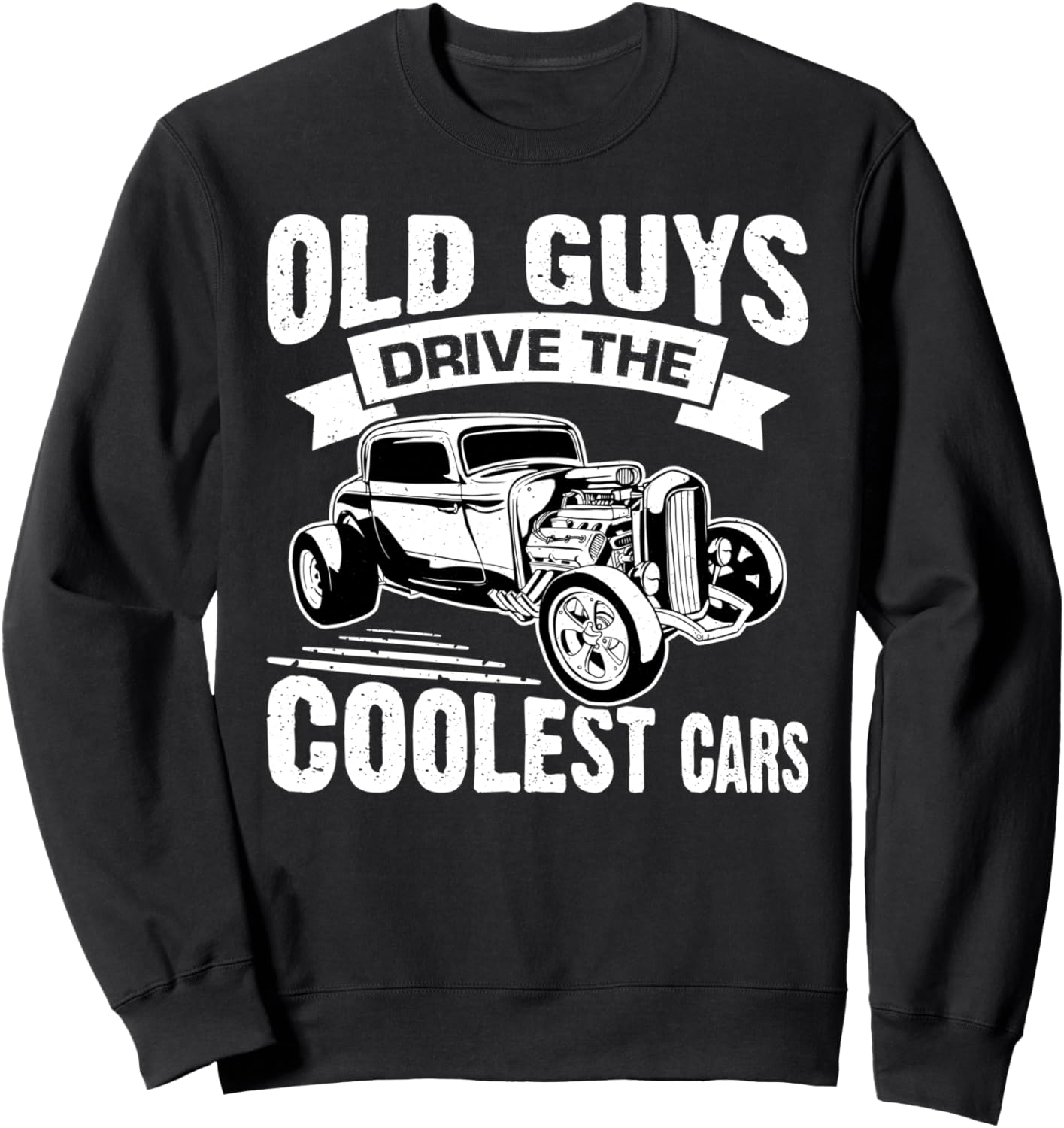 

Хот-род: Пожилые парни ездят на крутых машинах. Толстовка Hot Rod Classic Car Designs For Men, черный