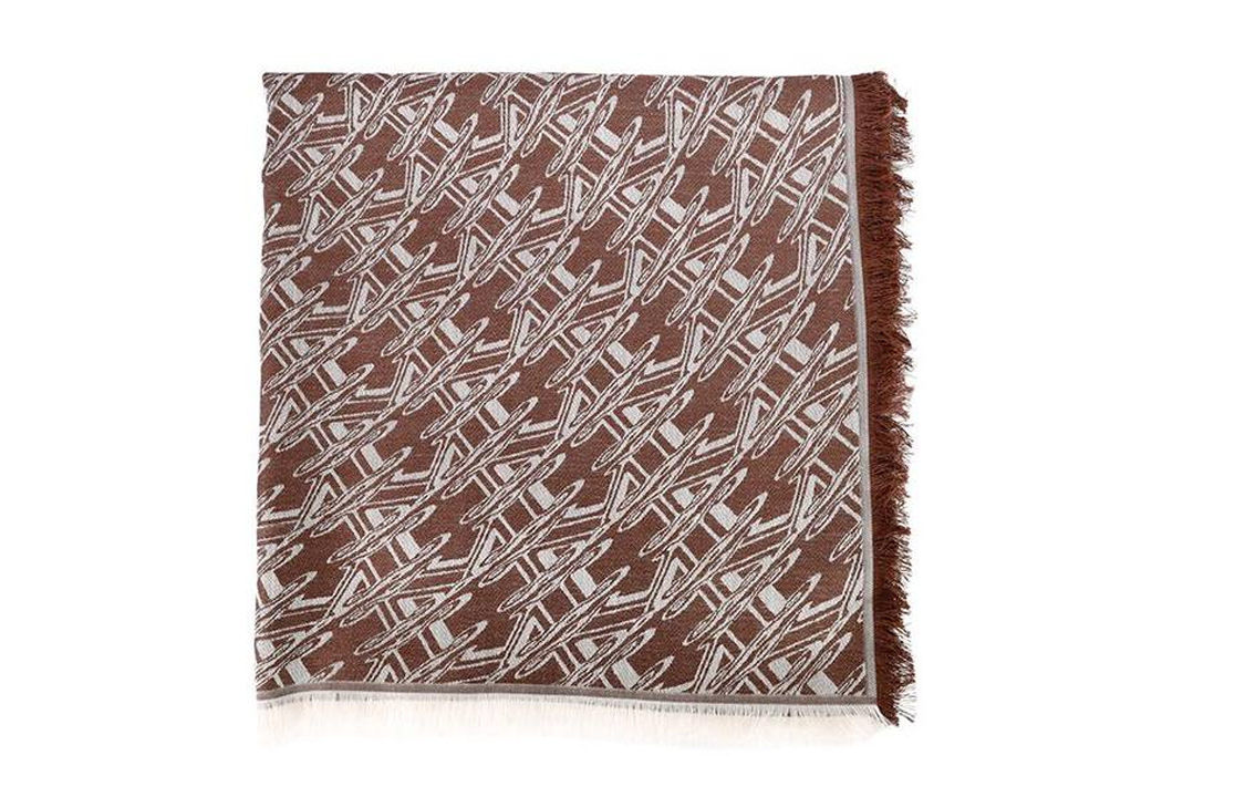 

MaxMara Шёлковый шарф женский коричневый, Brown
