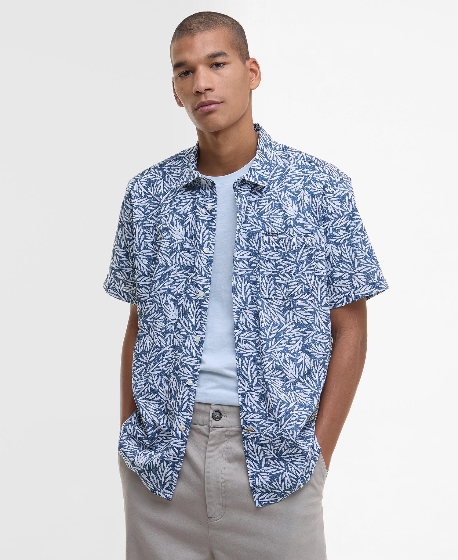 

Рубашка Barbour Jackstone Regular Short-Sleeved, темный деним