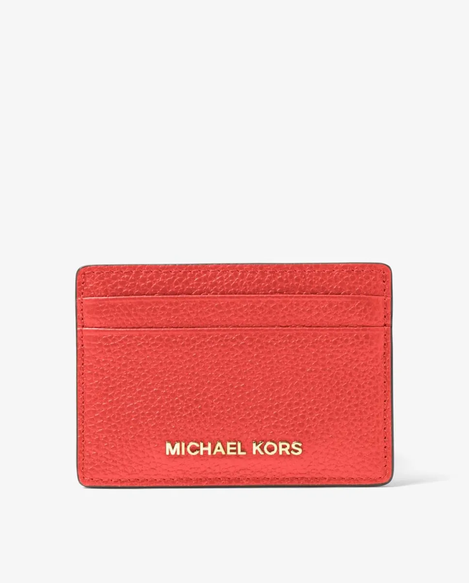 

Женская визитница из зернистой кожи Michael Michael Kors, красный