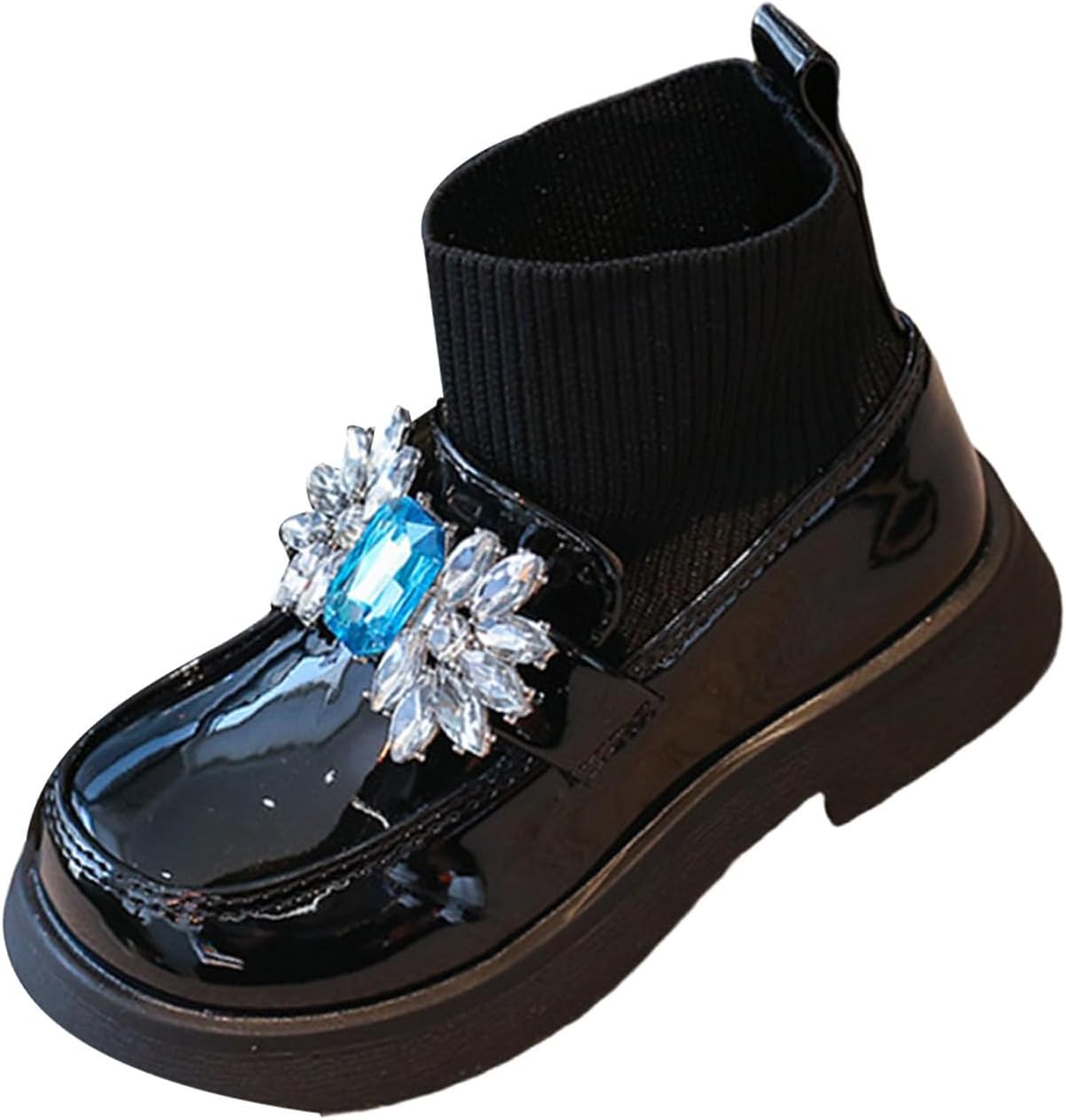 

Ботинки для девочек- малышек Rhinestone Princess с мягкой подошвой, водонепроницаемые, нескользящие, милые теплые ботиночки Generic, Blue