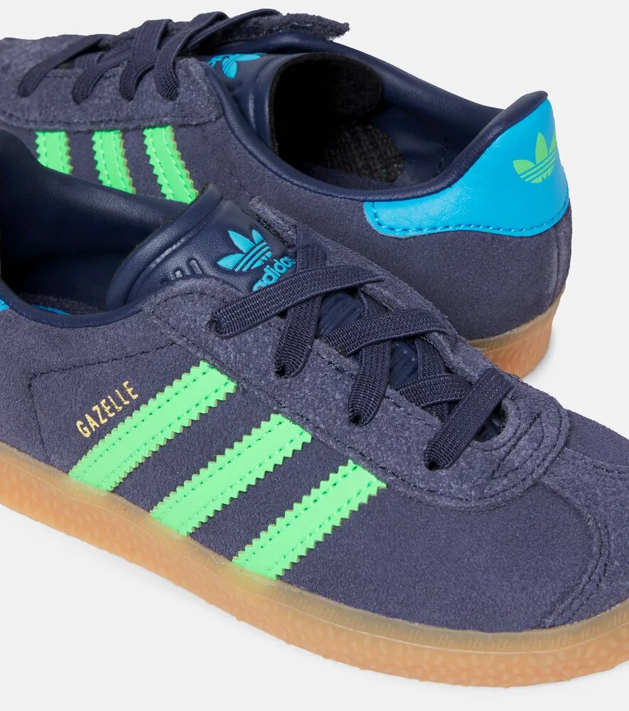 Замшевые кроссовки Gazelle Indoor Adidas Originals Kids, синий — фото 4